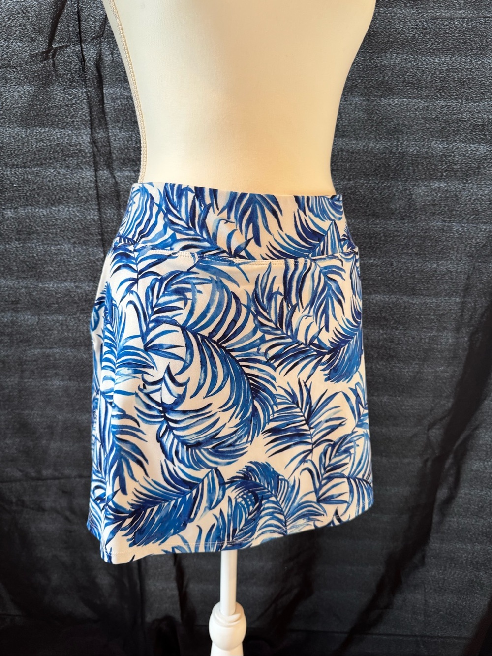 Tommy Bahama Blue Palm-Print Golf Skirt/Skort